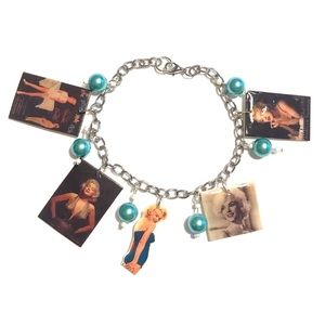 - Aqua Marilyn Monroe Charm bracelet